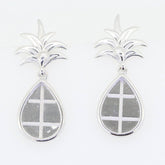 Sterling Silver Semi Mount Earrings Setting Pear PE 14X10mm Pineapple - Syzjewelry